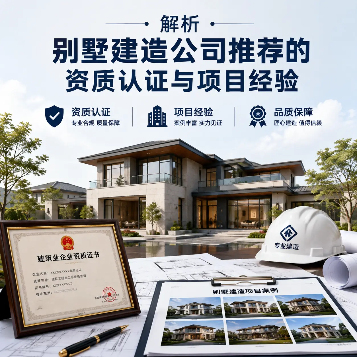 解析 吉林 别墅建造公司推荐的资质认证与项目经验