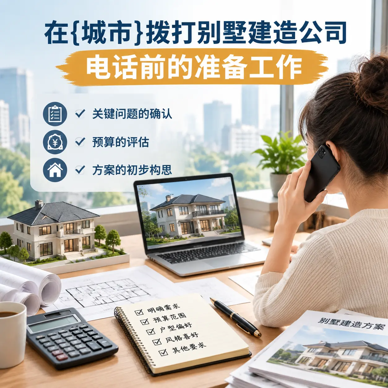 在吉林拨打别墅建造公司电话前的准备工作