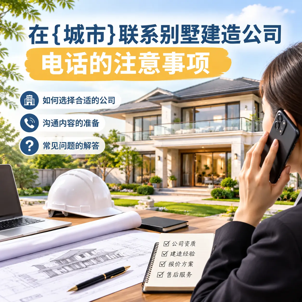 在吉林联系别墅建造公司电话的注意事项