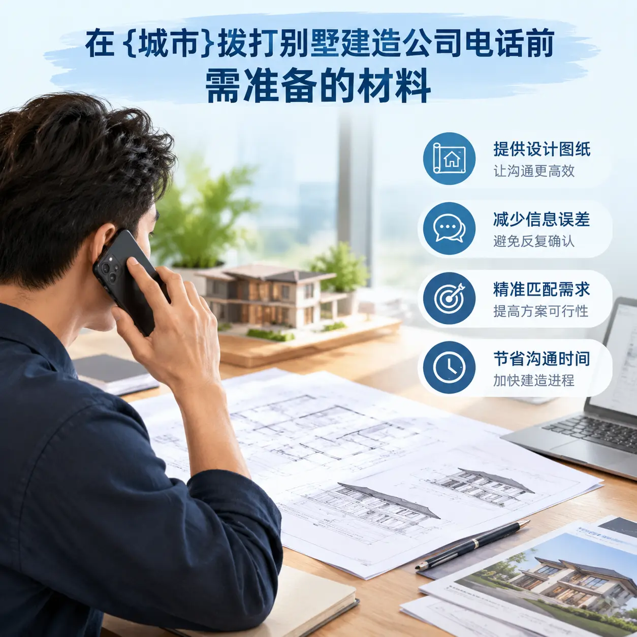 在吉林拨打别墅建造公司电话前需准备的材料